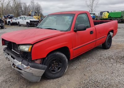 red pickup truck