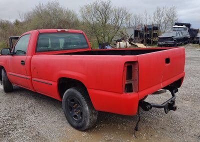 red pickup truck